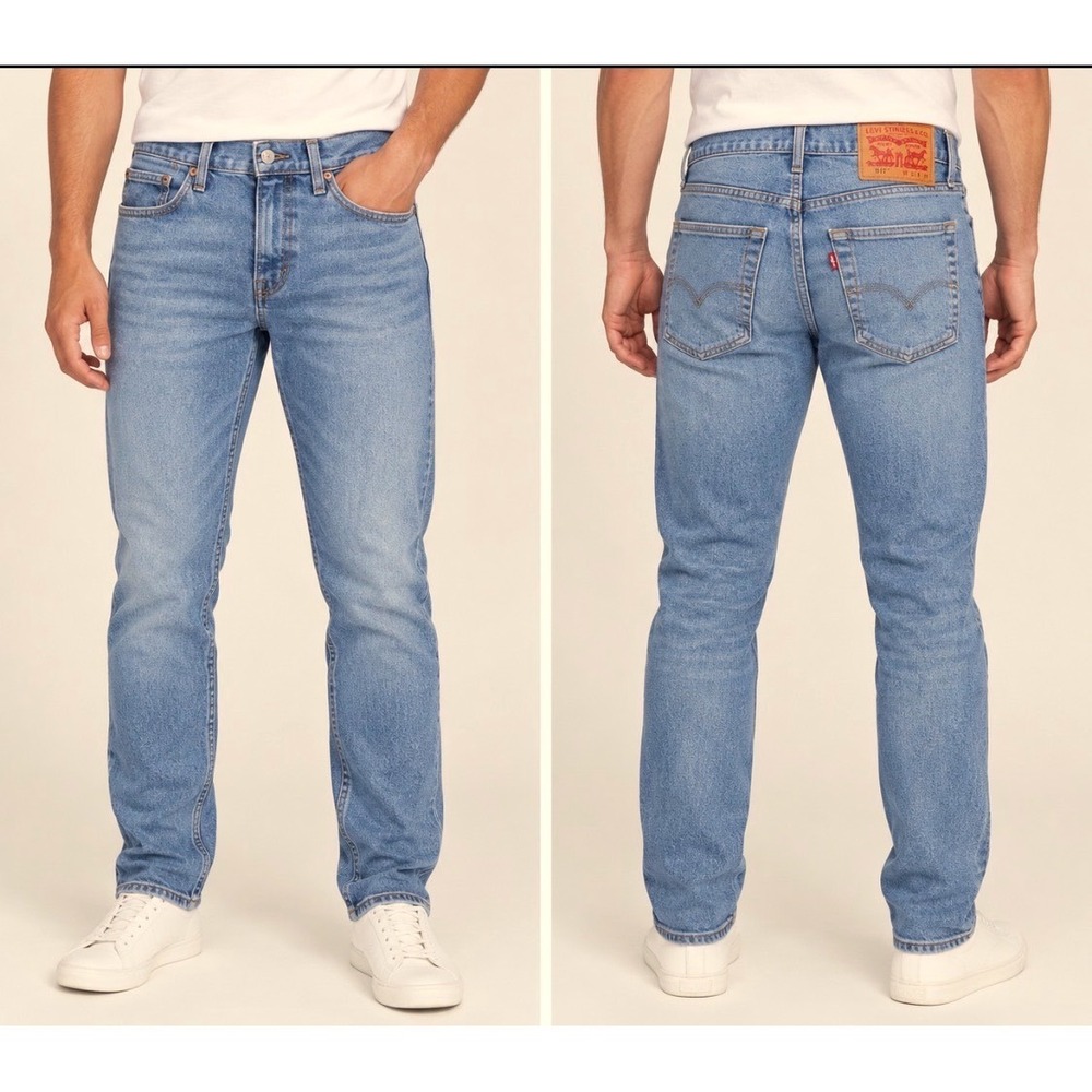 Levi's 512 Slim Taper Jeans Mens 30x30 Light Wash Stretch Denim WaterLess